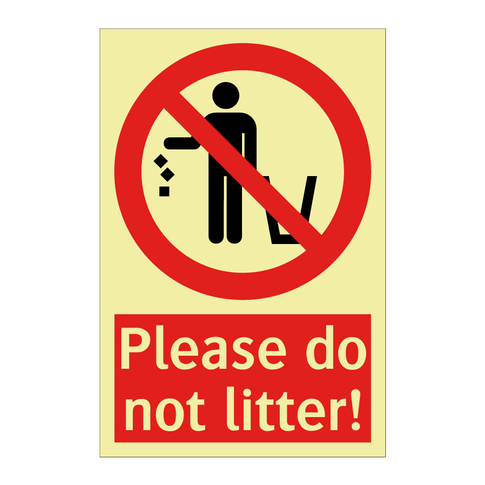 Please do not litter!