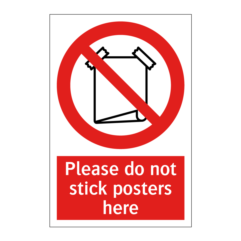 Please do not stick posters here