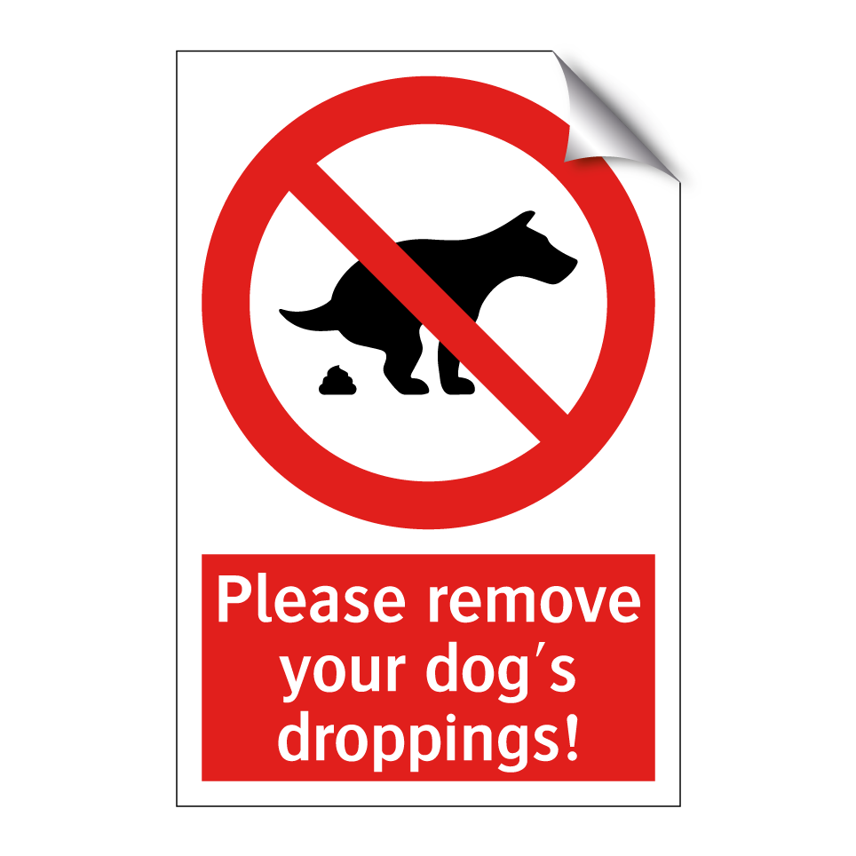 Please remove your dog's droppings!