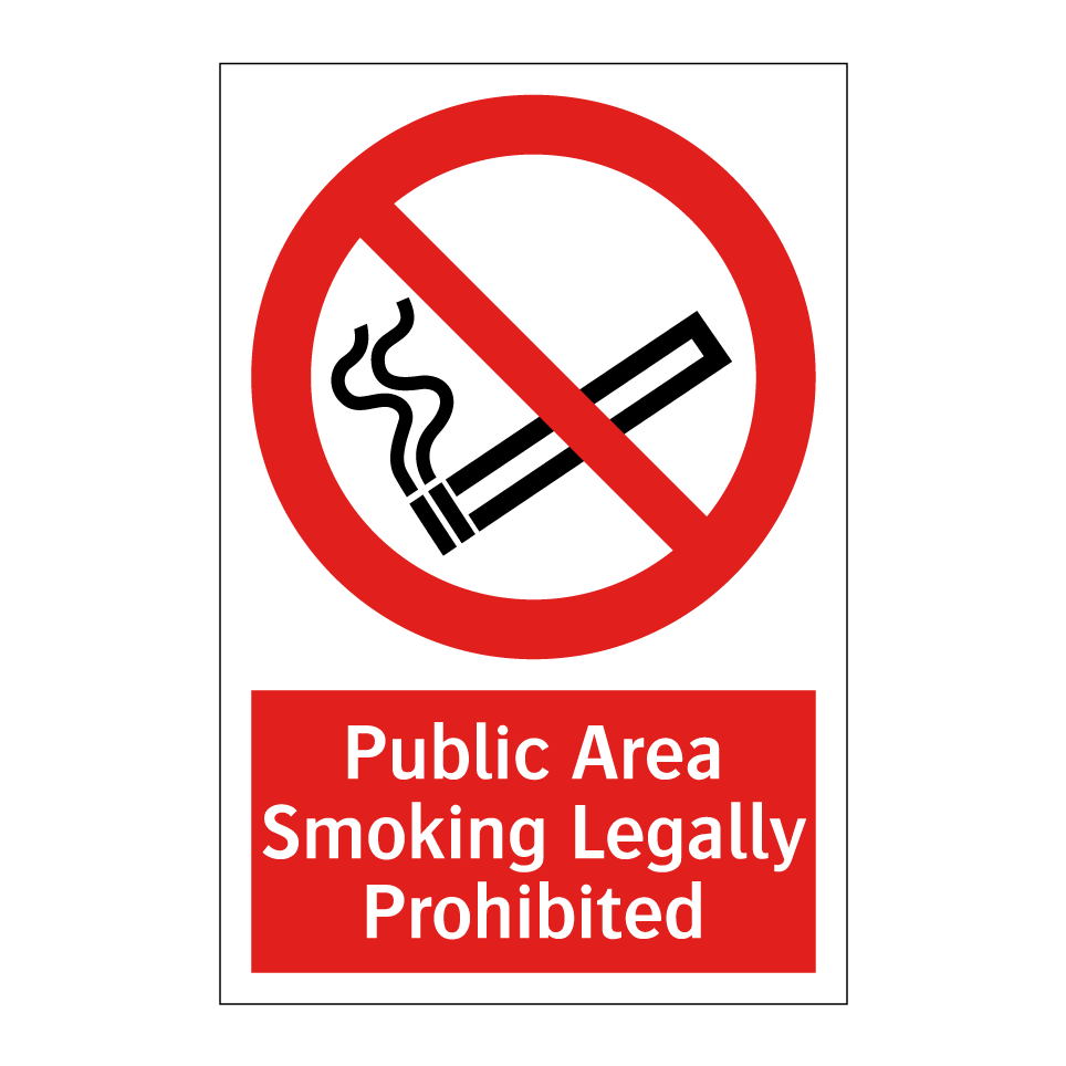 Public Area Smoking Legally Prohibited