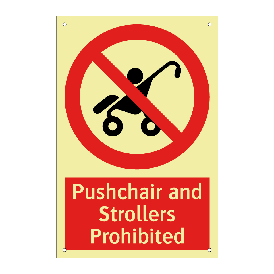 Pushchair and Strollers Prohibited