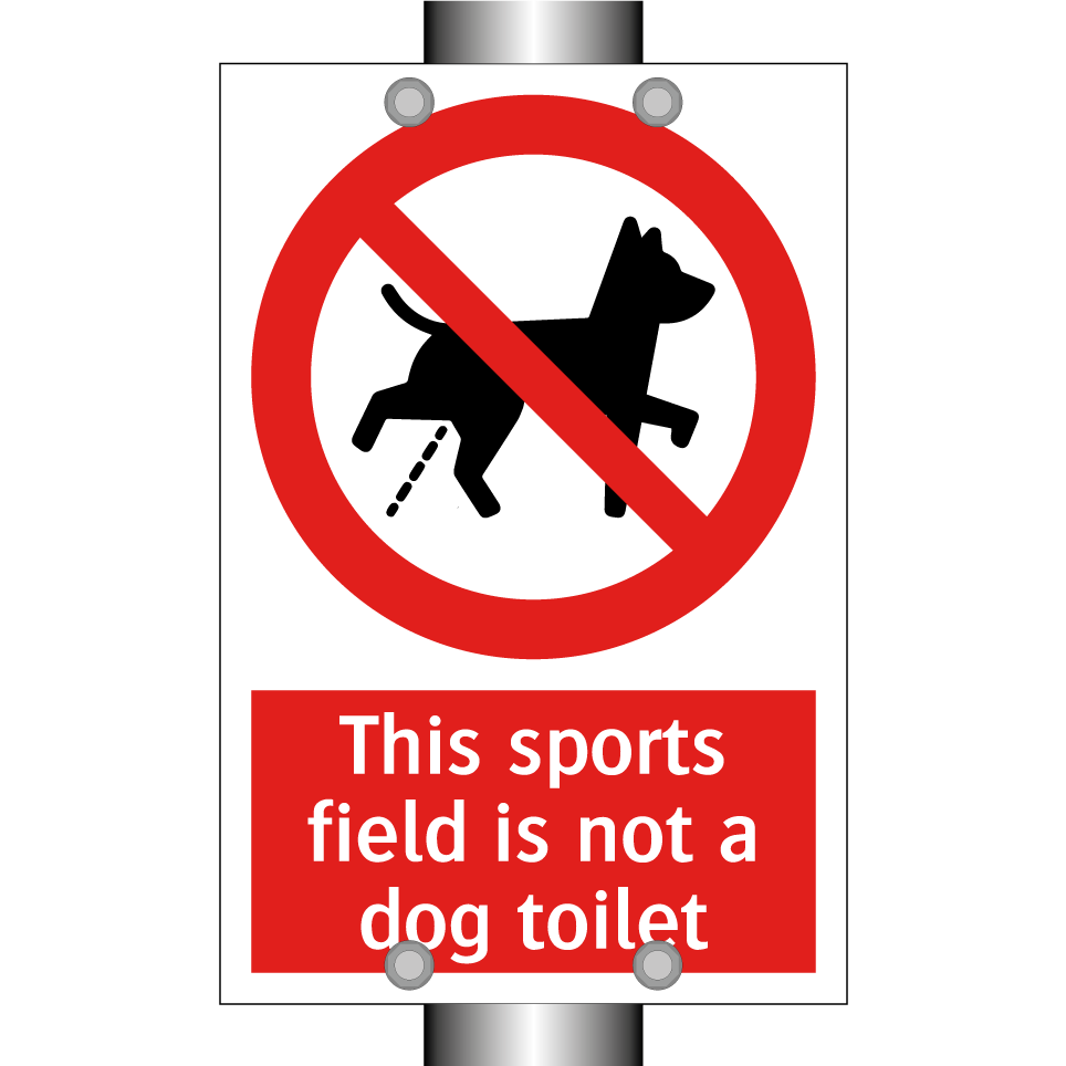 This sports field is not a dog toilet