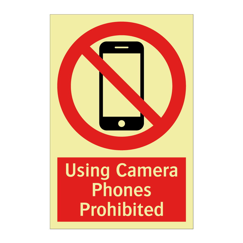 Using Camera Phones Prohibited