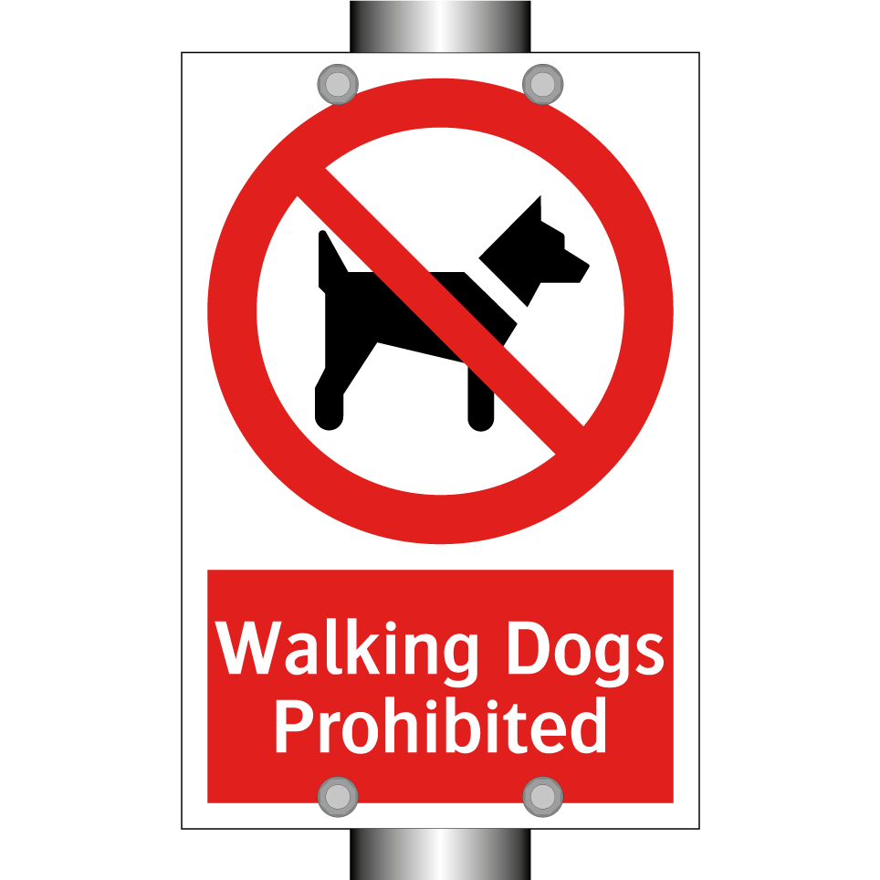 Walking Dogs Prohibited