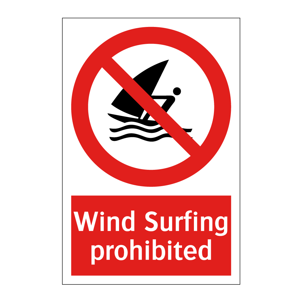 Wind Surfing prohibited
