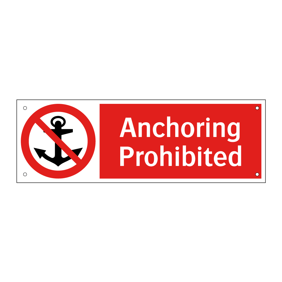 Anchoring Prohibited