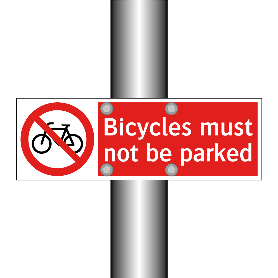 Bicycles must not be parked