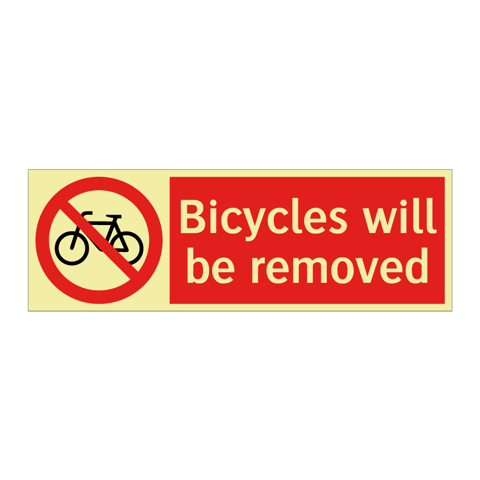 Bicycles will be removed
