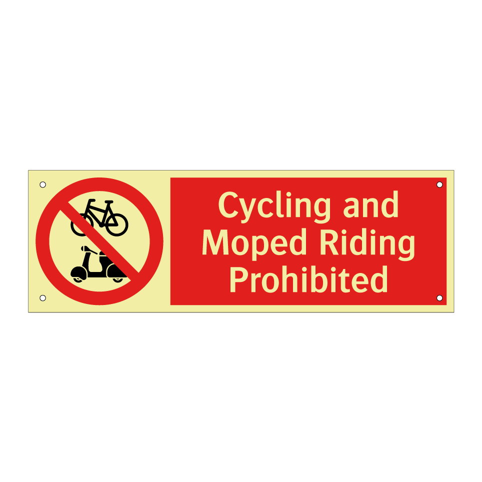 Cycling and Moped Riding Prohibited