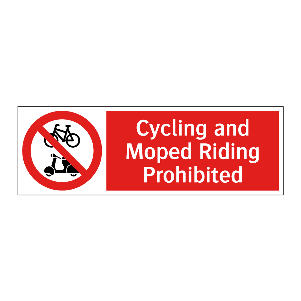 Cycling and Moped Riding Prohibited