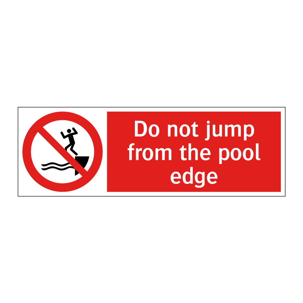 Do not jump from the pool edge