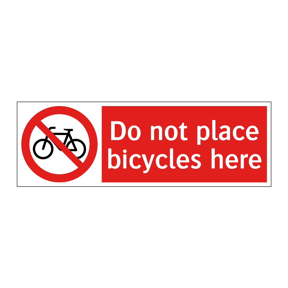 Do not place bicycles here