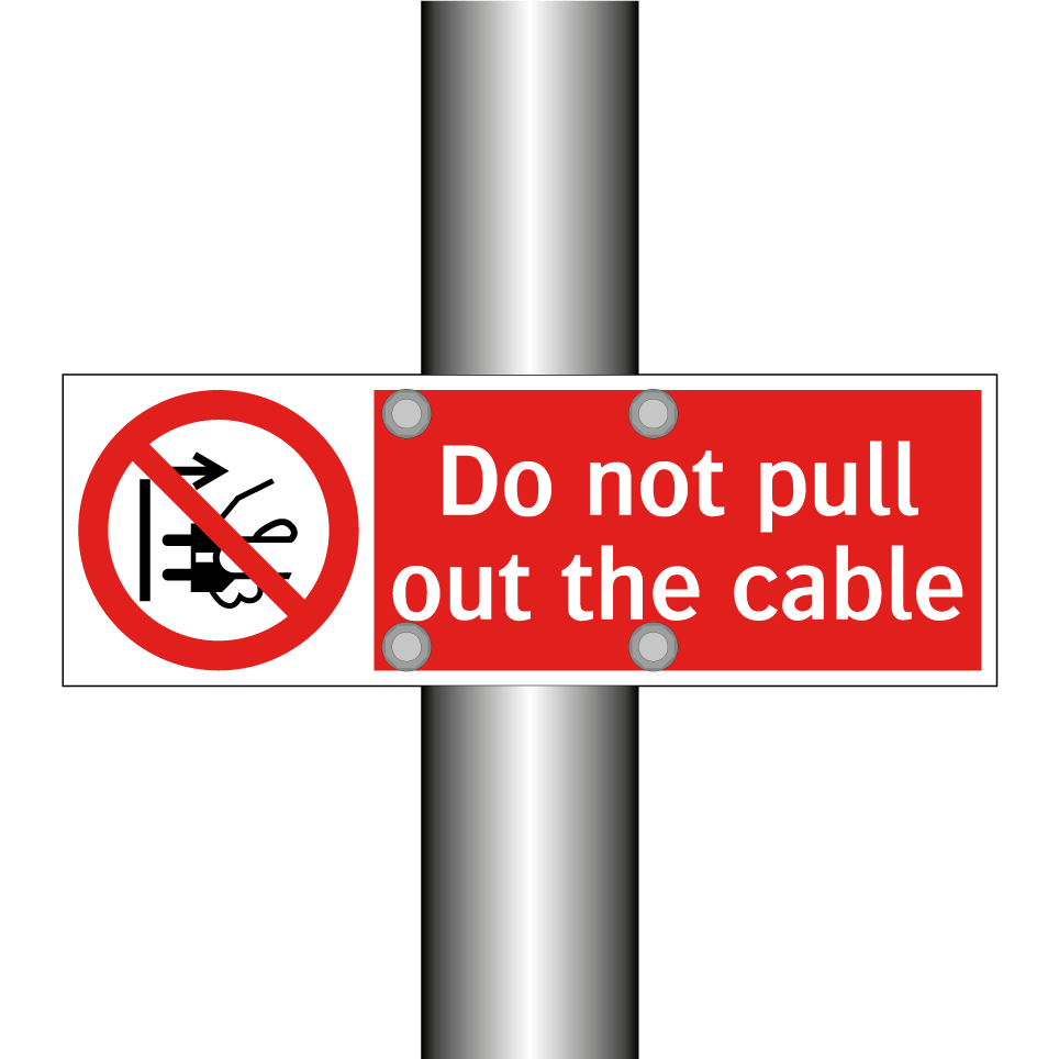 Do not pull out the cable