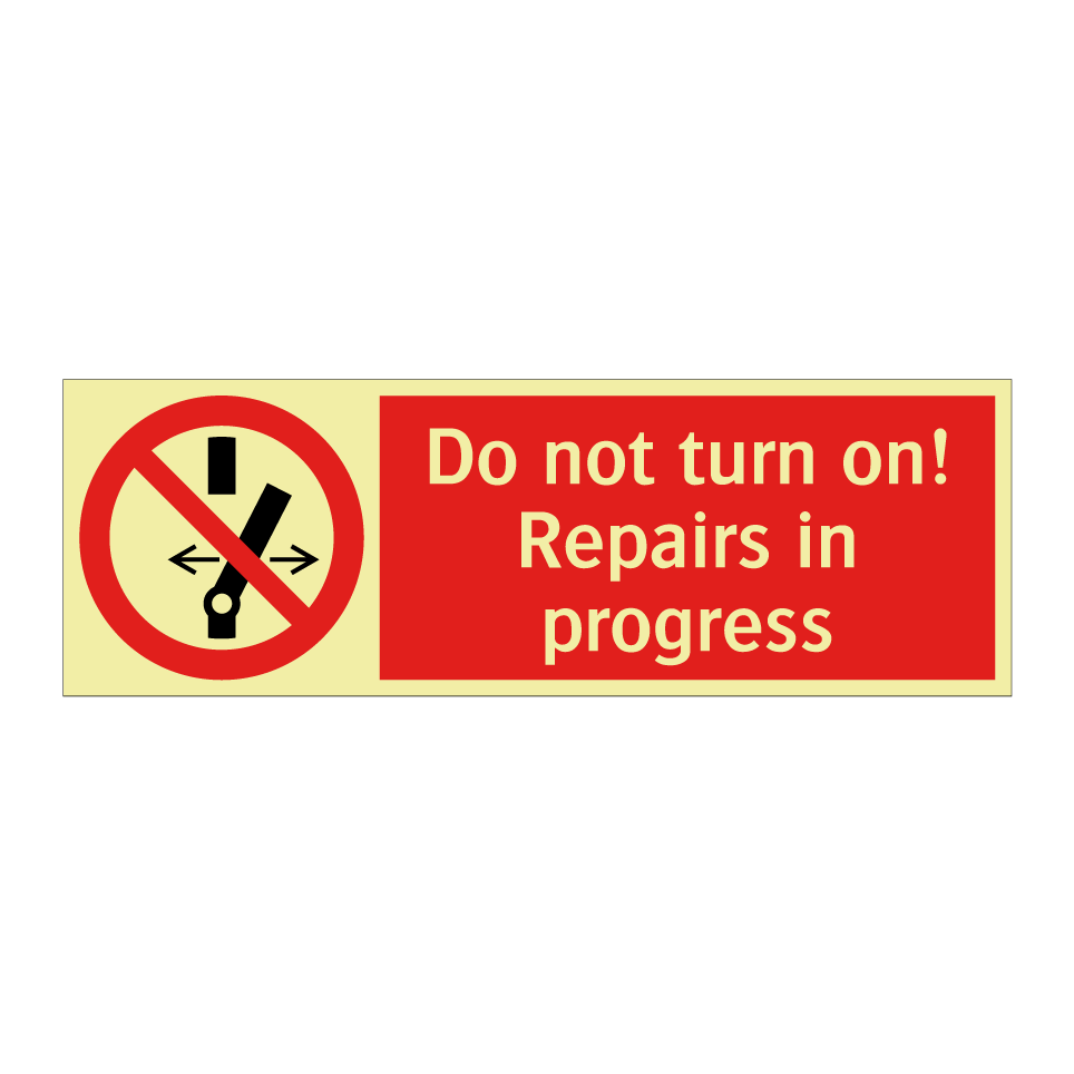 Do not turn on! Repairs in progress