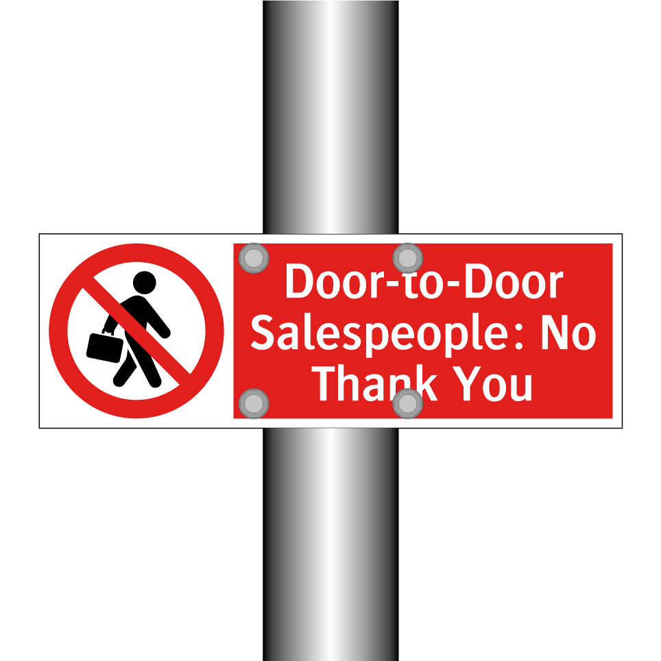 Door-to-Door Salespeople: No Thank You
