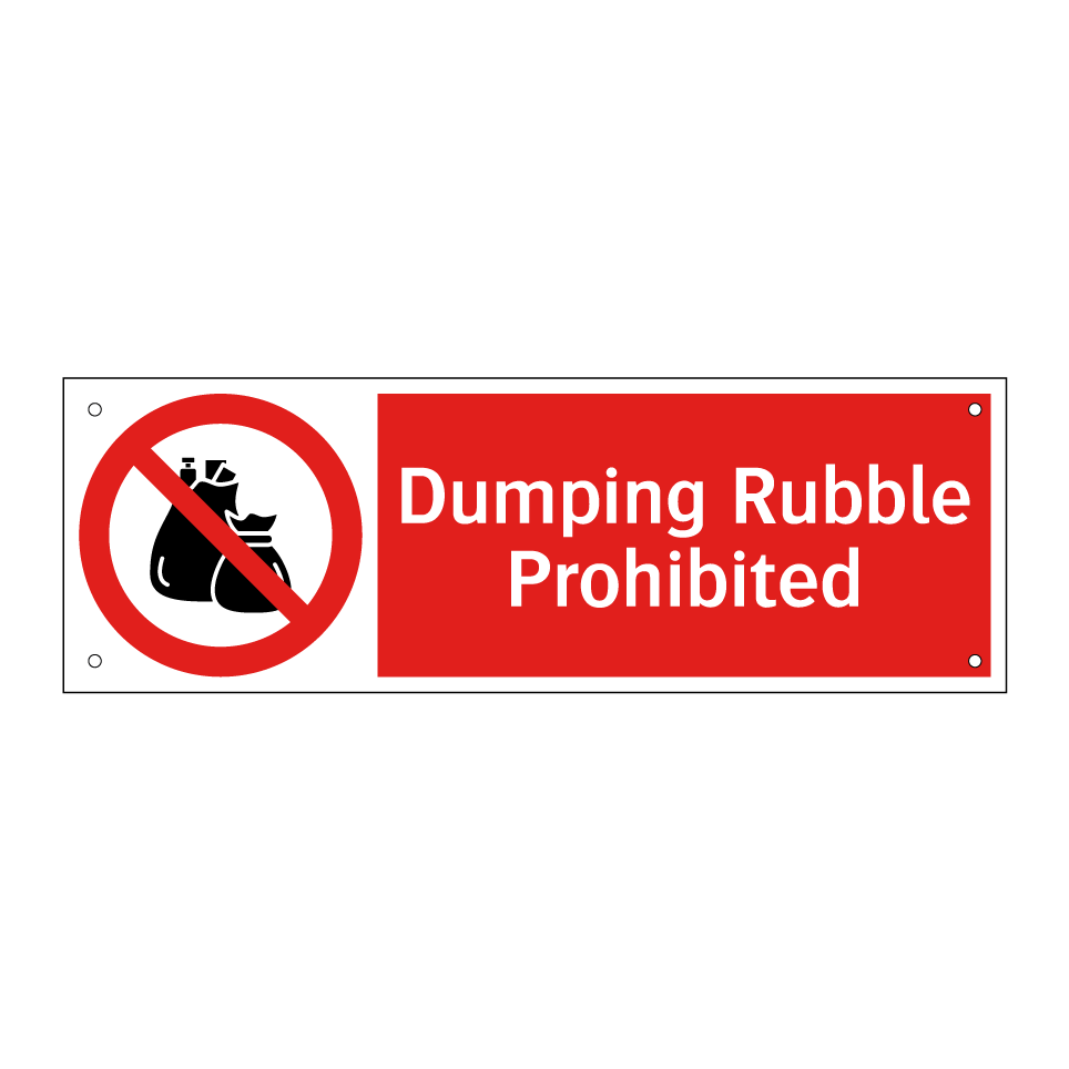 Dumping Rubble Prohibited