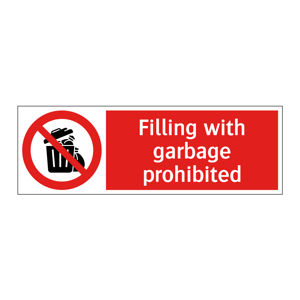 Filling with garbage prohibited