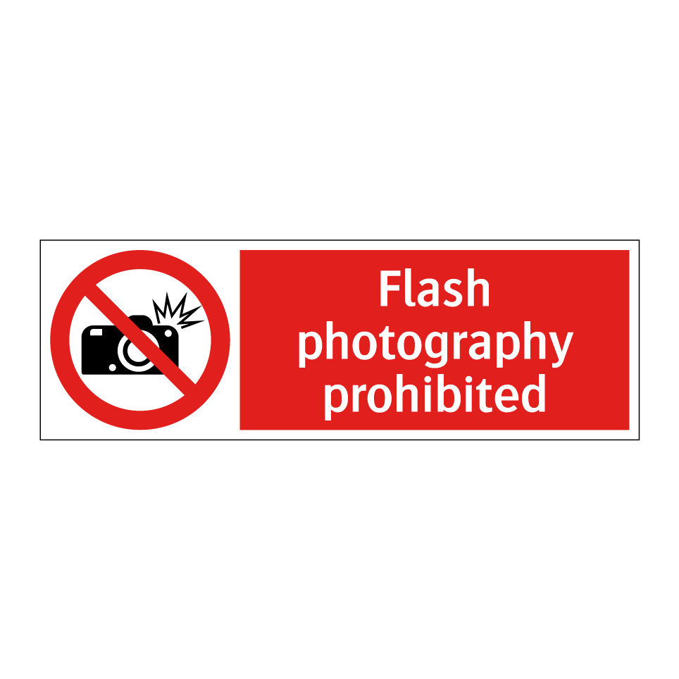 Flash photography prohibited