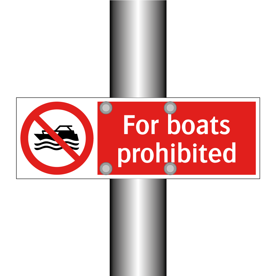 For boats prohibited