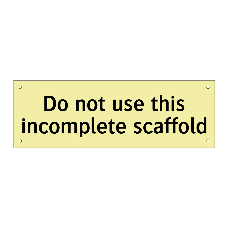 Do not use this incomplete scaffold