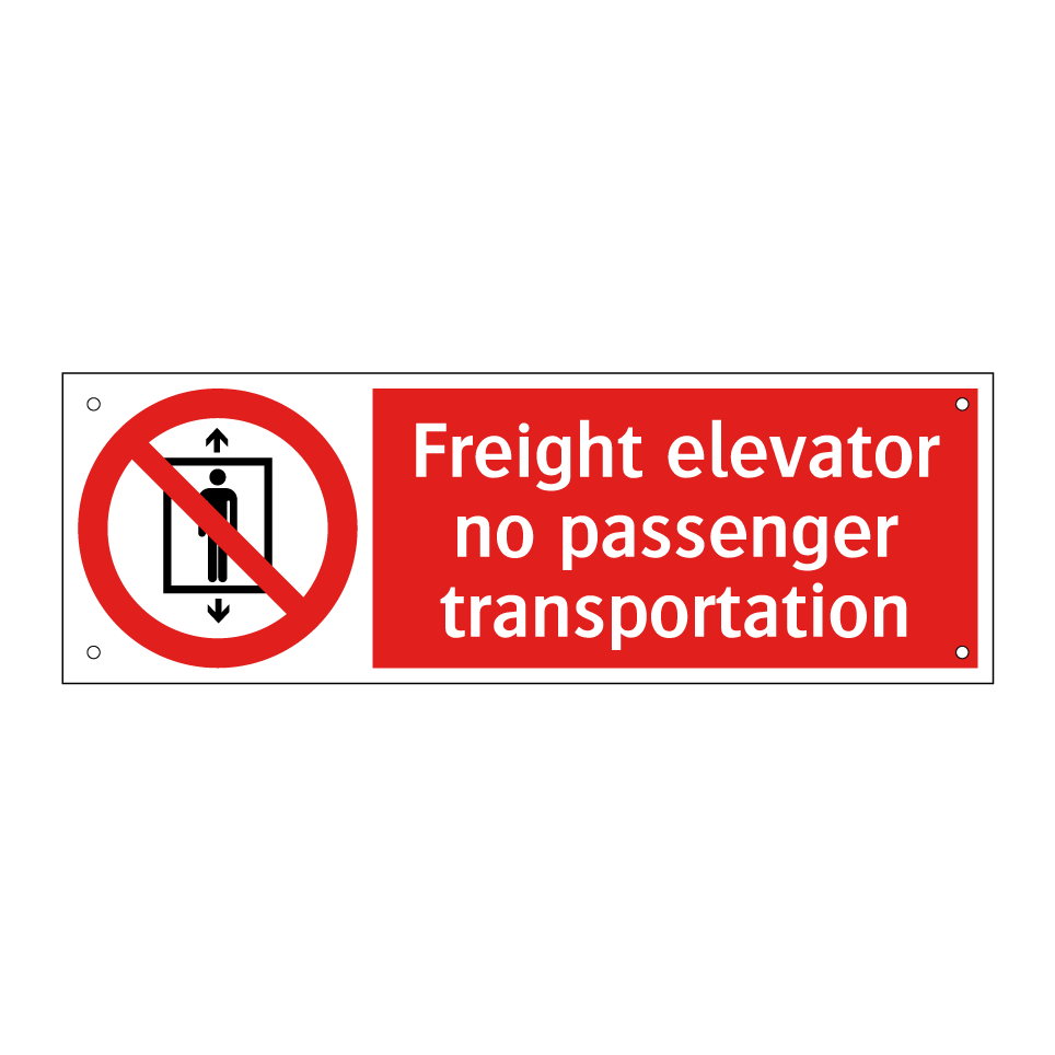 Freight elevator no passenger transportation