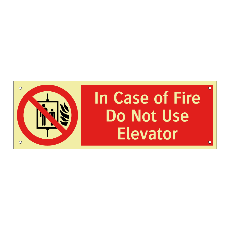 In Case of Fire Do Not Use Elevator