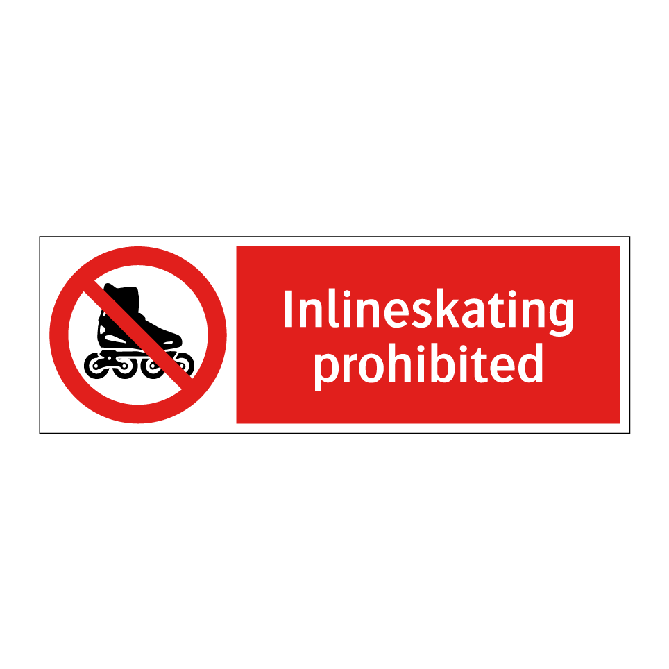 Inlineskating prohibited