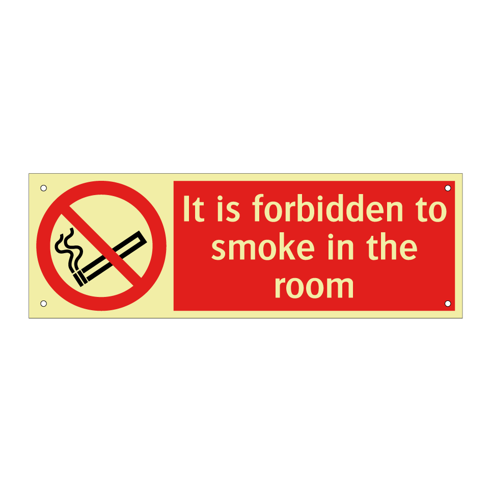 It is forbidden to smoke in the room