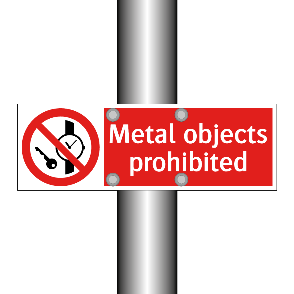 Metal objects prohibited