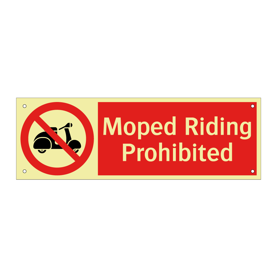 Moped Riding Prohibited