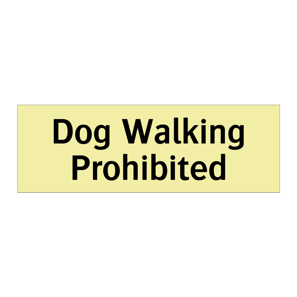 Dog Walking Prohibited