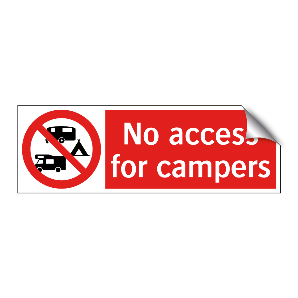 No access for campers