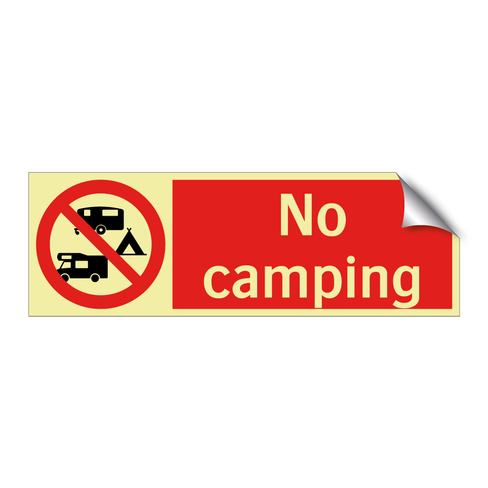 No camping