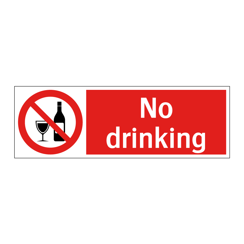 No drinking