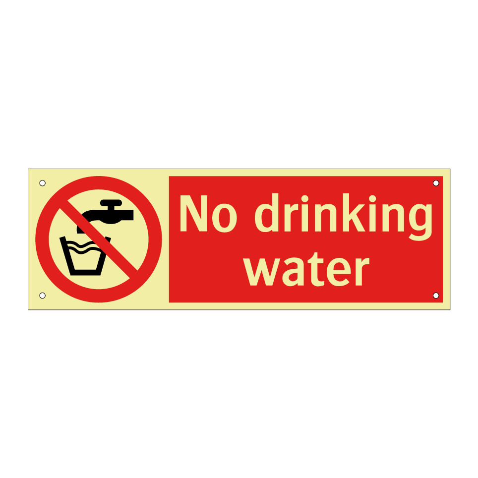No drinking water