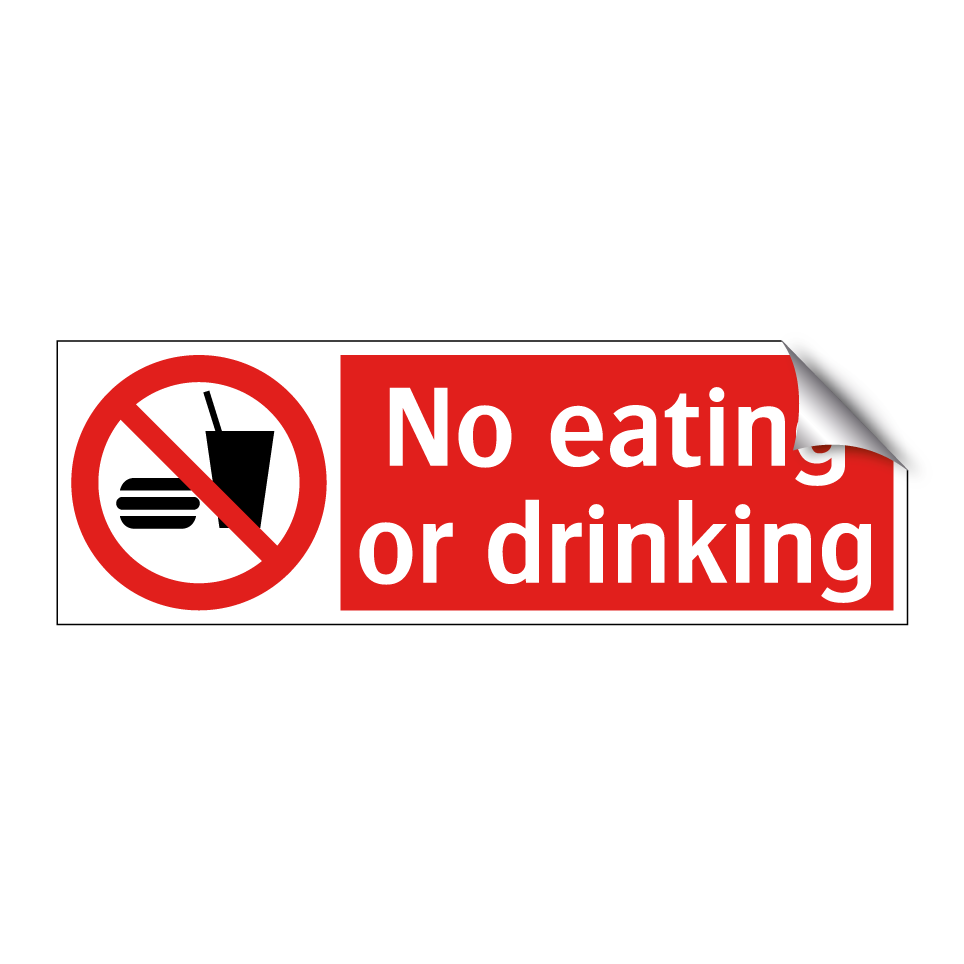 No eating or drinking
