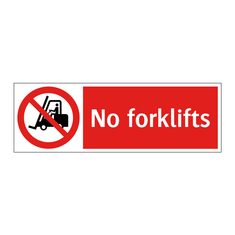 No forklifts