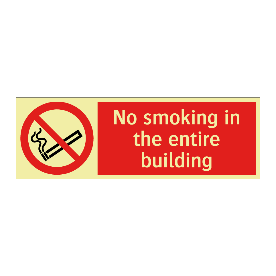 No smoking in the entire building