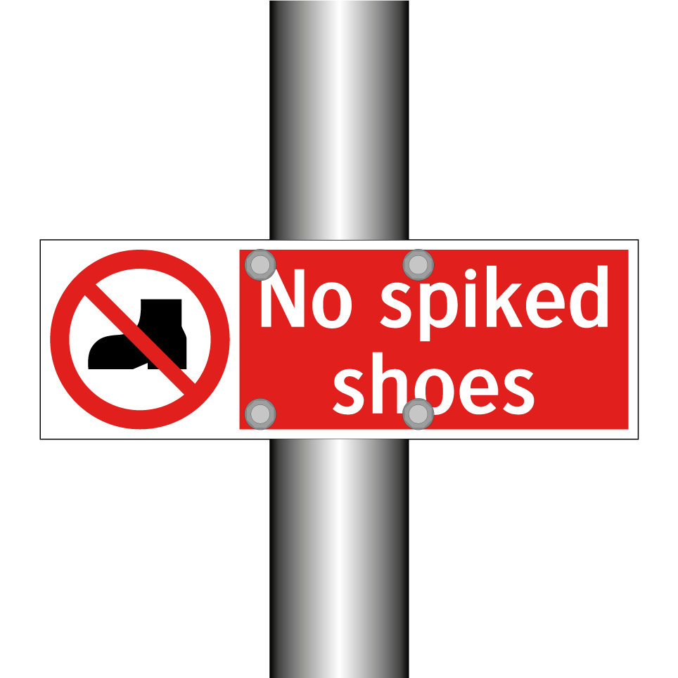 No spiked shoes