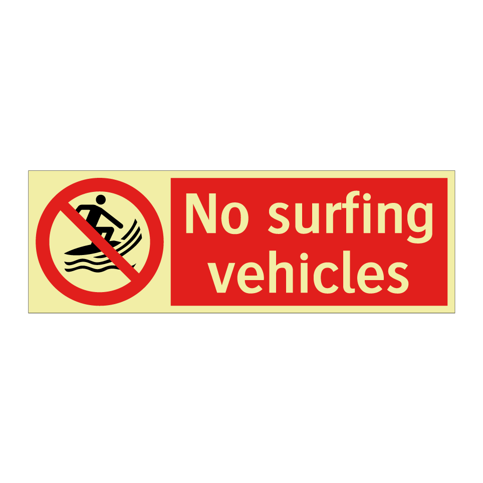 No surfing vehicles