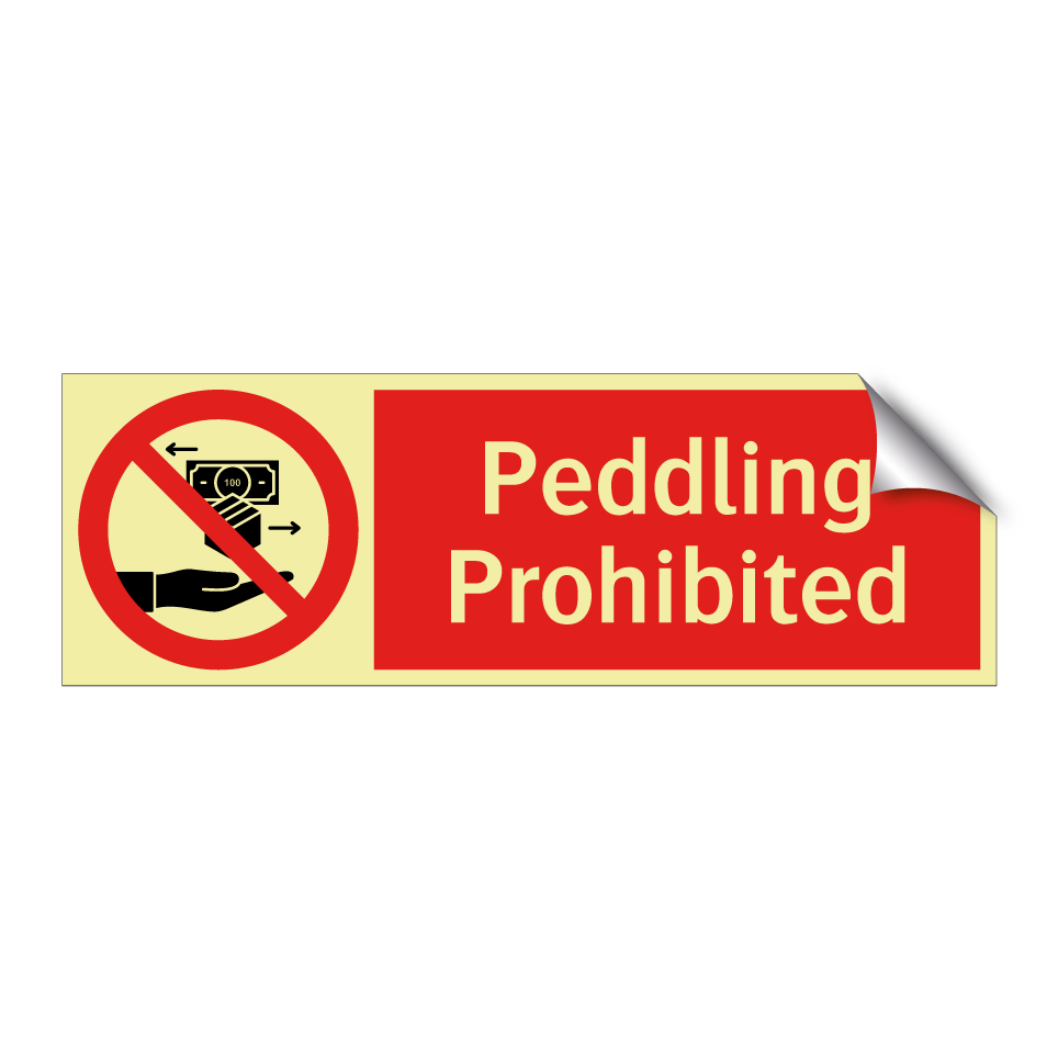 Peddling Prohibited