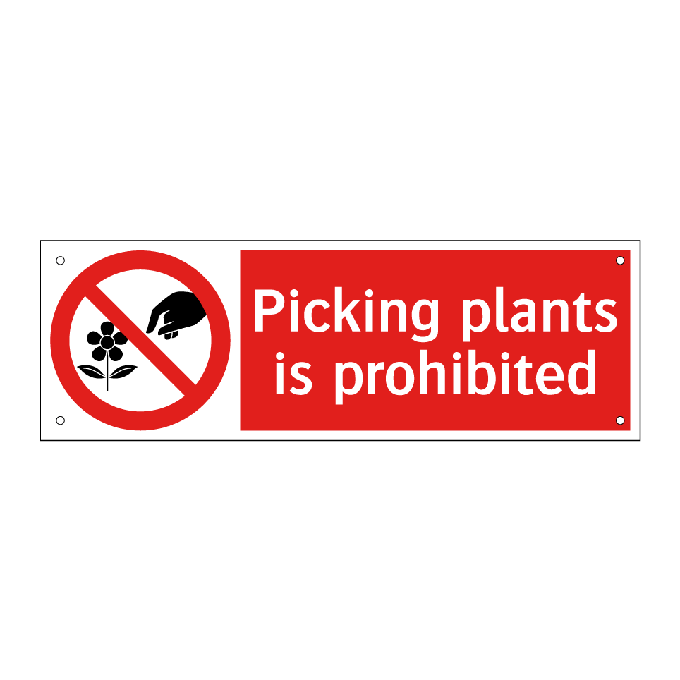 Picking plants is prohibited