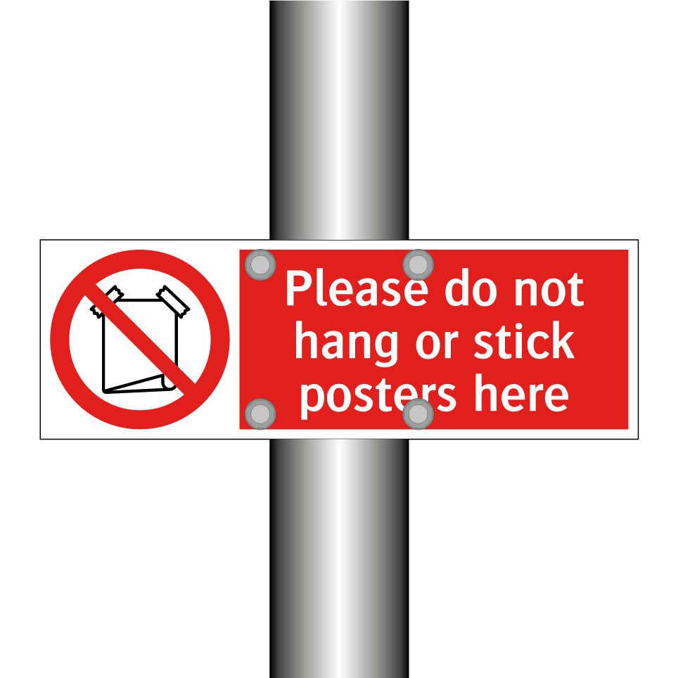 Please do not hang or stick posters here