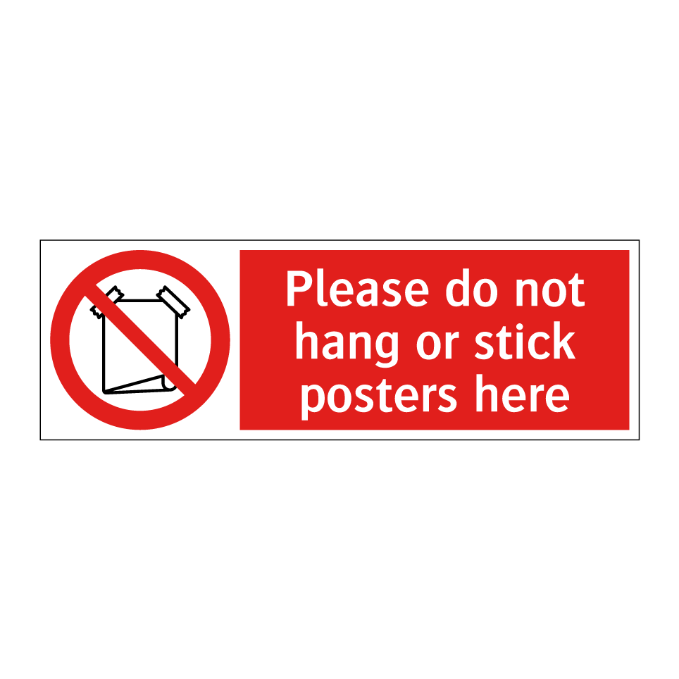 Please do not hang or stick posters here