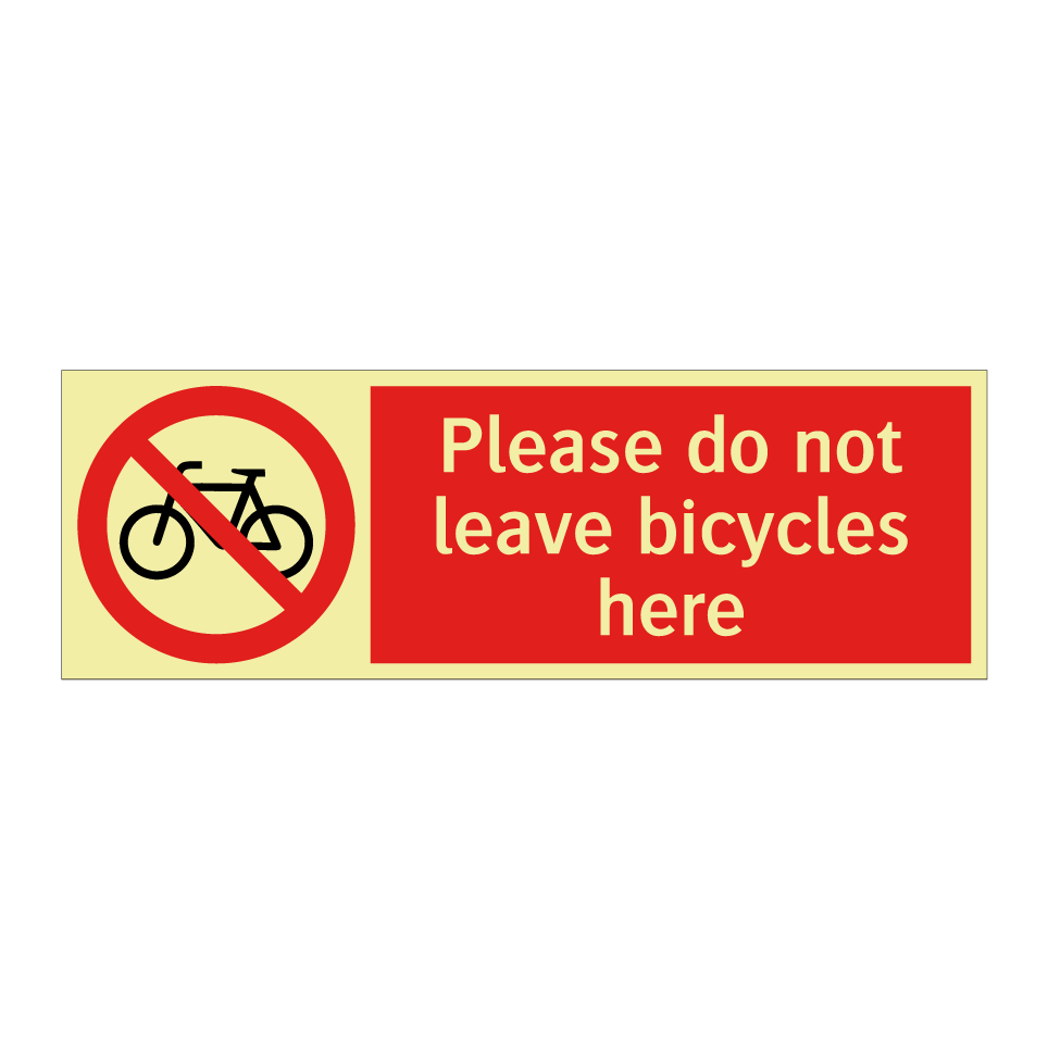 Please do not leave bicycles here