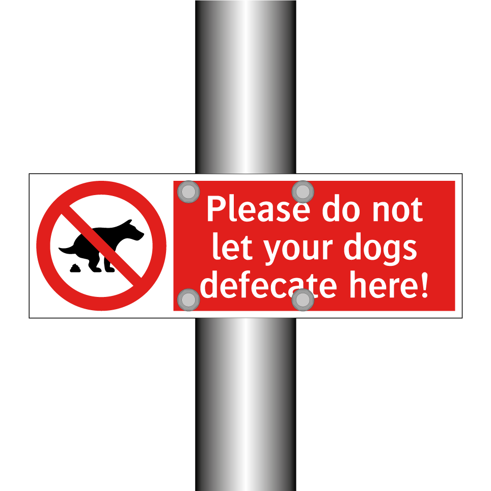 Please do not let your dogs defecate here!