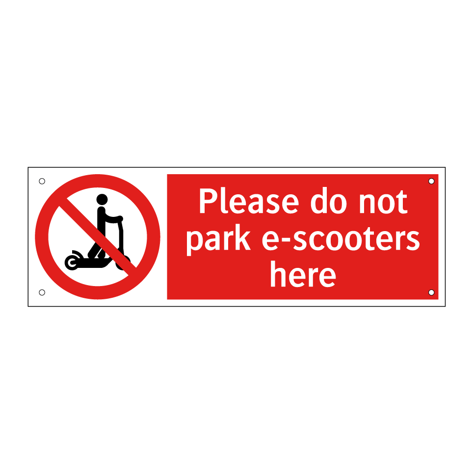 Please do not park e-scooters here