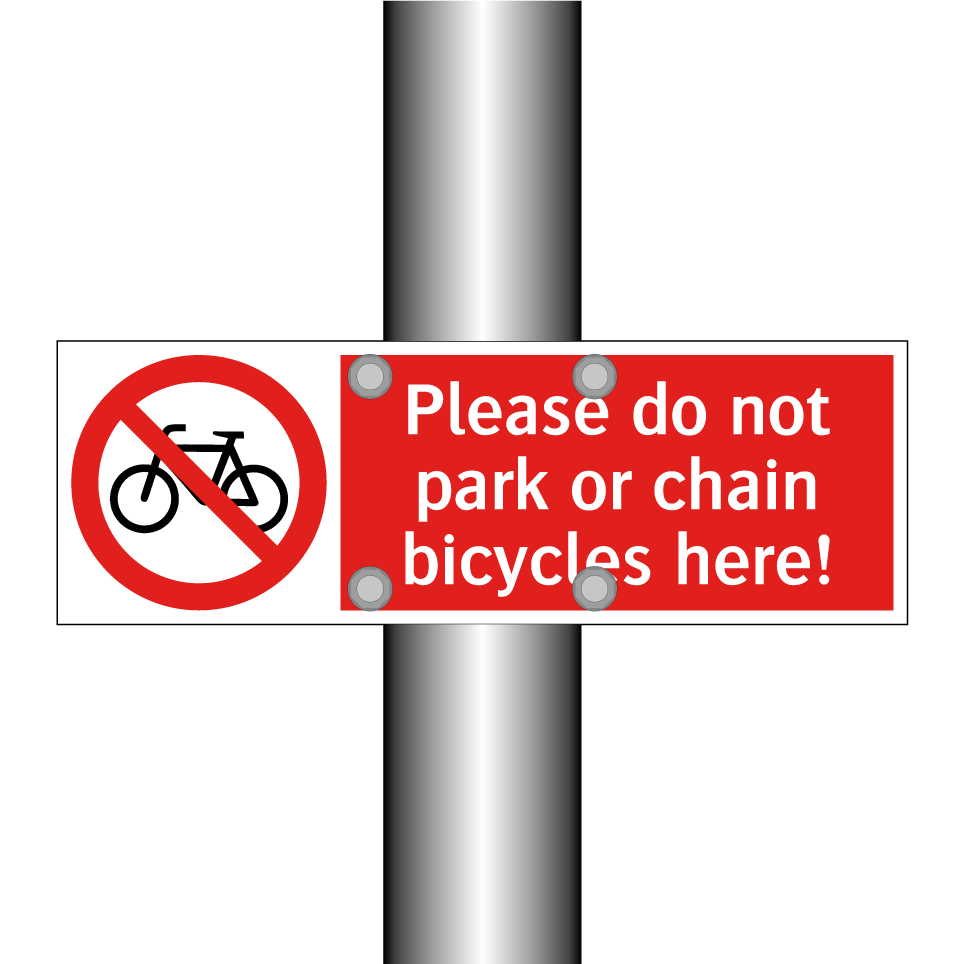 Please do not park or chain bicycles here!