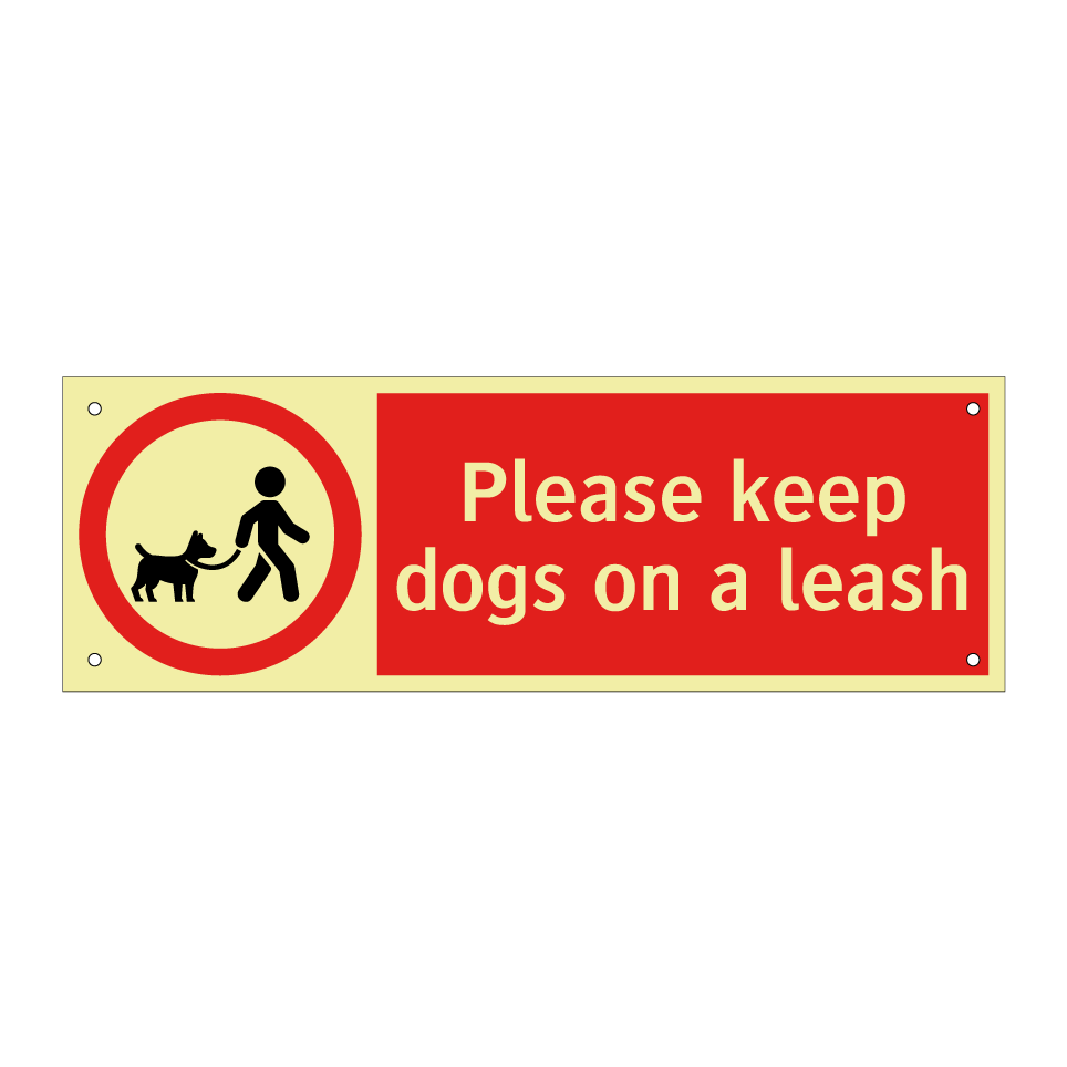 Please keep dogs on a leash