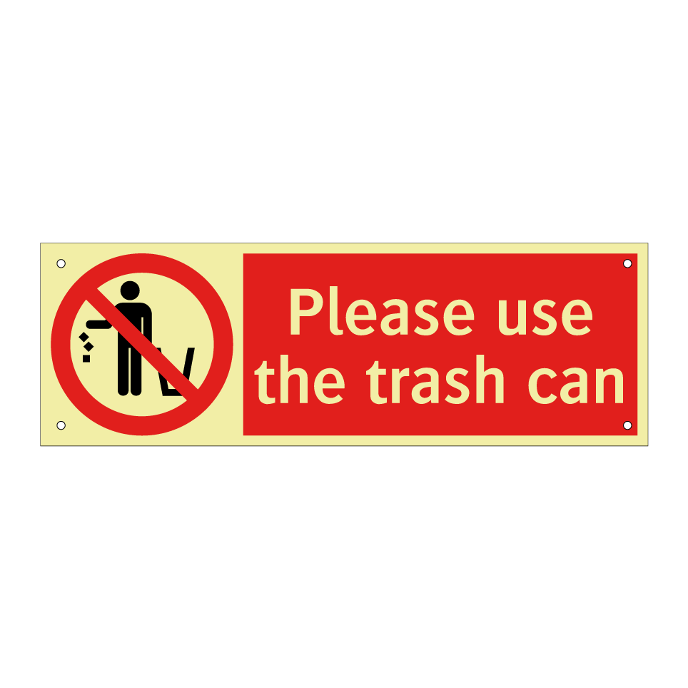 Please use the trash can